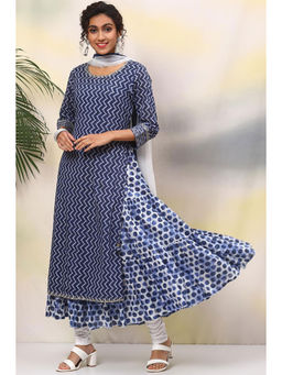 Biba - Blue Straight Suit (set Of 5)