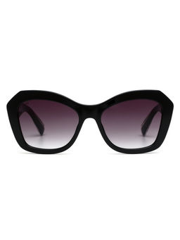 Scott Sunglasses - Gradient Grey Lens Round Sunglass Full Rim Black Frame (54)