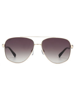 Scott Sunglasses - Grey Gradient Lens Navigator Sunglass Full Rim Gold Frame (59)