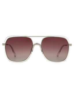 Scott Sunglasses - Smoke Grey Lens Navigator Sunglass Full Rim Crystal Silver Frame (57)