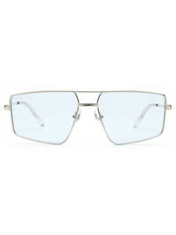 Scott Sunglasses - Blue Gradient Lens Navigator Sunglass Full Rim Silver Frame (57)