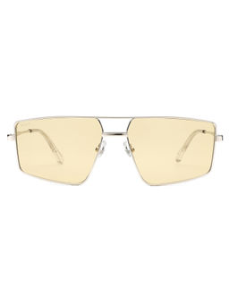 Scott Sunglasses - Yellow Lens Navigator Sunglass Full Rim Silver Frame (57)