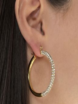 AQUASTREET - Zircon 18K Gold Plated Waterproof Anti-Tarnish Hoops