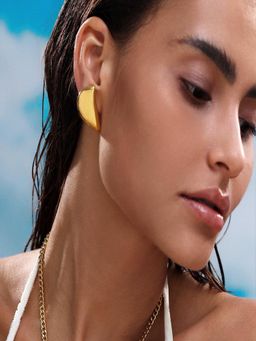 AQUASTREET - Statement Semi Circle 18K Gold Plated Waterproof Anti-Tarnish Earrings