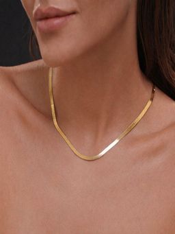 AQUASTREET - 4mm Snake Chain 18K Gold Plated Waterproof Anti-Tarnish Necklace