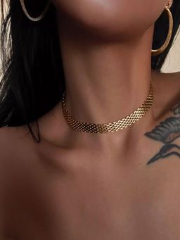 AQUASTREET - Panther Mesh Choker 18K Gold Plated Waterproof Anti-Tarnish Choker