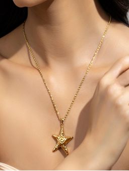 AQUASTREET - Starfish Pendant 18K Gold Plated Waterproof Anti-Tarnish Necklace