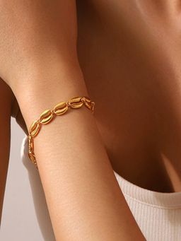 AQUASTREET - Cowrie Shell 18K Gold Plated Waterproof Anti-Tarnish Bracelet