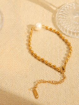 AQUASTREET - Pearl Chain 18K Gold Plated Waterproof Anti-Tarnish Bracelet