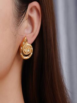 AQUASTREET - Snail Shell 18K Gold Plated Waterproof Anti-Tarnish Earrings
