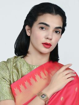 Odette - Multi-Color Alloy Kundan Embellished Bracelet For Women