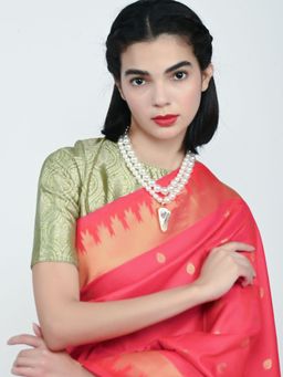 Odette - Alloy Beaded Pearl Embellished Necklace For Women