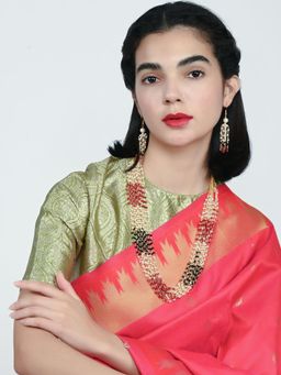 Odette - Alloy Beaded Pearl Jewellery Set For Women