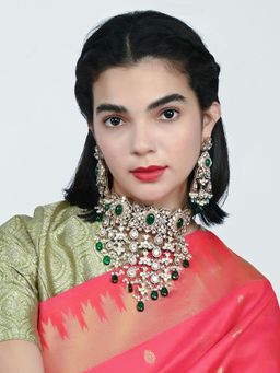 Odette - Alloy Kundan And Stone Jewellery Set For Women