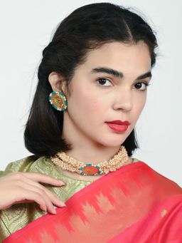 Odette - Alloy Beaded Pearl Jewellery Set For Women