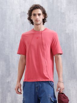 WROGN - Red Solid Crew Neck Comfortable T-Shirt