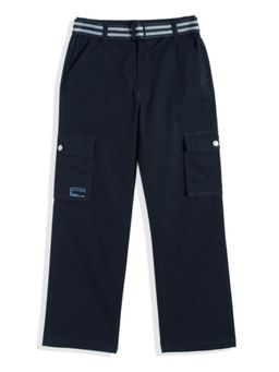 CAVIO - Boys Blue Cotton Cargos with Belt