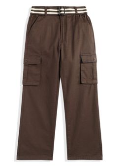 CAVIO - Boys Brown Cotton Cargos with Belt