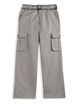CAVIO - Boys Grey Cotton Cargos with Belt