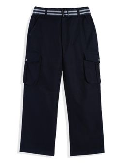 CAVIO - Boys Blue Cotton Cargos with Belt