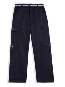 CAVIO - Boys Blue Cotton Cargos with Belt