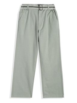 CAVIO - Boys Green Cotton Trouser with Belt