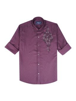 CHARCHIT - Boys Purple Blended Fabric Shirt