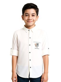 CHARCHIT - Boys White Cotton Shirt
