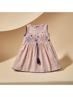 Purple United Kids - Girls Peach Cotton Dress