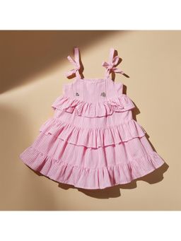 Purple United Kids - Girls Pink Cotton Dress