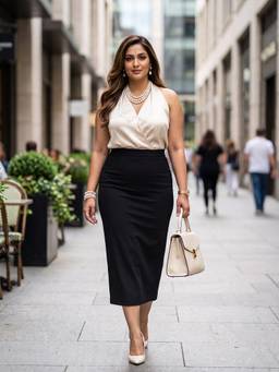 Qurvii - Black Pencil Skirt