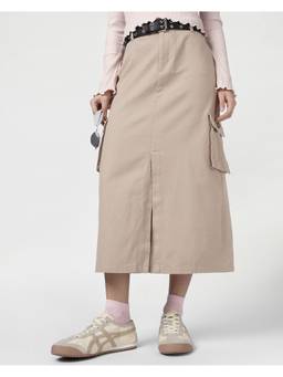 Bewakoof - Women'S Beige Cargo Skirts