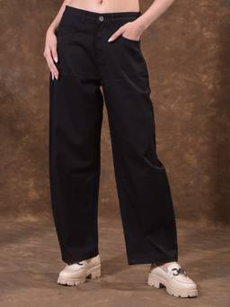 CRIMSOUNE CLUB - Women'S Black Barrel Jeans