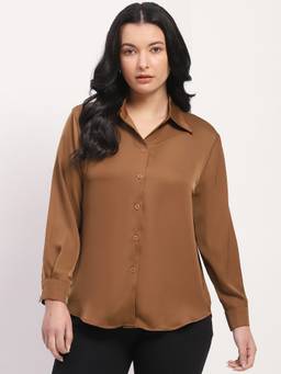 Global Republic - Satin Brown Shirt