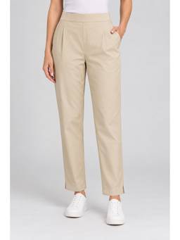 Zuri - Tapered Cotton Premium Brown Trouser