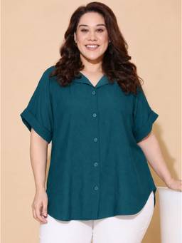 THE PINK MOON - Teal Drop Shoulder Shirt