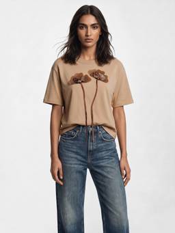 Cover Story - Elise Beige T-Shirt
