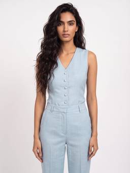 Cover Story - Pio Vest Blue Top