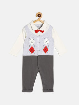 MINI KLUB - Baby Boys Grey Romper