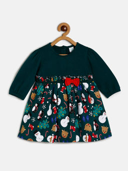 MINI KLUB - Baby Girls Green Dress and Stocking (Set of 2)