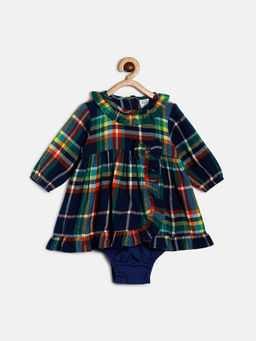 MINI KLUB - Baby Girls Navy Blue Dress (Set of 2)