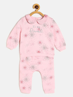 MINI KLUB - Baby Girls Pink Top and Bottom (Set of 2)