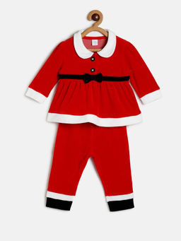 MINI KLUB - Baby Girls Red Top and Bottom (Set of 3)