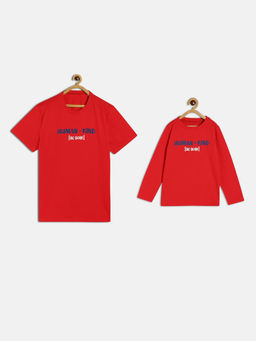 MINI KLUB - Kids Boys Red T-Shirt (Pack of 2)