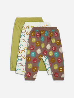 MINI KLUB - Baby Boys Multi-Color Knit Bottom (Pack of 3)