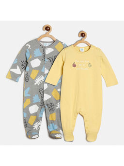 MINI KLUB - Baby Boys Multi-Color Sleep Suit (Pack of 2)