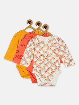 MINI KLUB - Baby Girls Multi-Color Body Suit (Pack of 3)