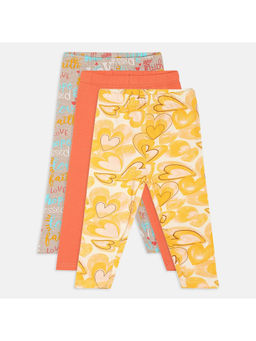 MINI KLUB - Baby Girls Multi-Color Legging (Pack of 3)