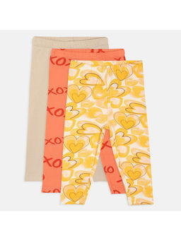 MINI KLUB - Baby Girls Multi-Color Legging (Pack of 3)