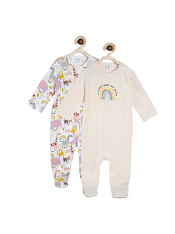 MINI KLUB - Baby Girls Pink Sleep Suit (Pack of 2)